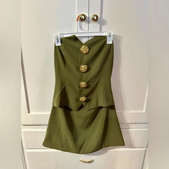 👗Rare London Bandeau Waistcoat Mini Dress👗 - Picture 2 of 5